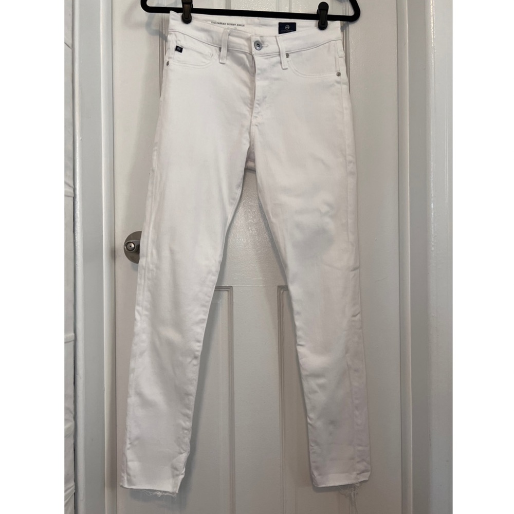 Adriano Goldschmied The Farrah Skinny Ankle High-Rise Jeans in White size 26R
